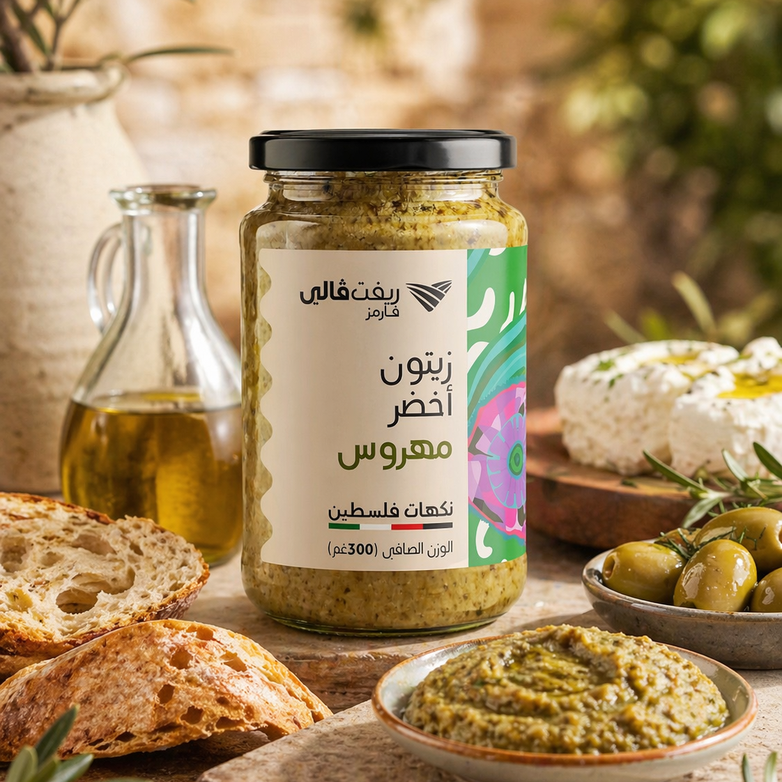 زيتون أخضر مهروس (300غ)