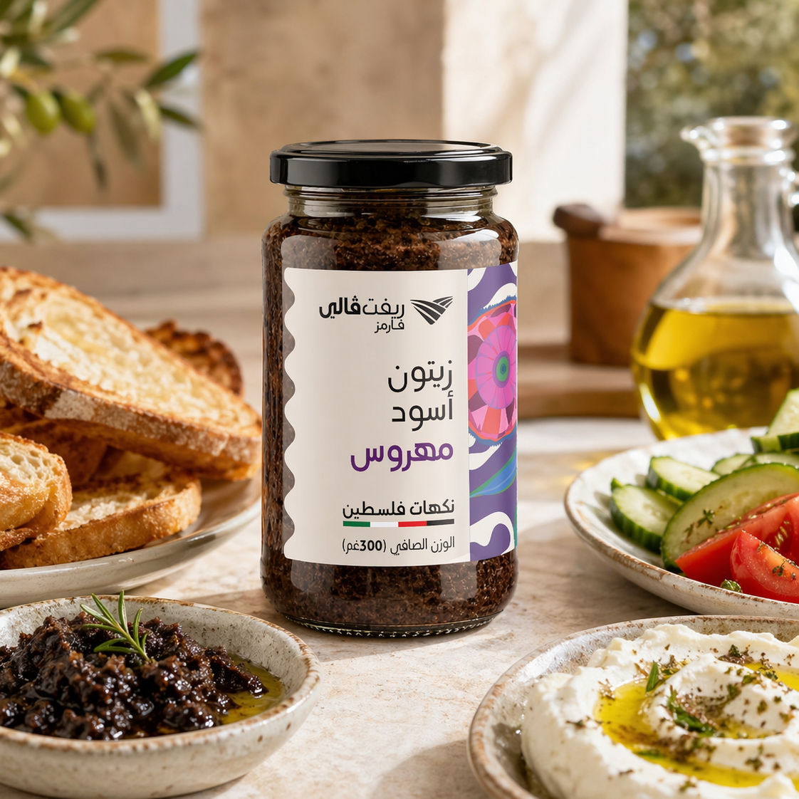 زيتون أسود مهروس (300غ)