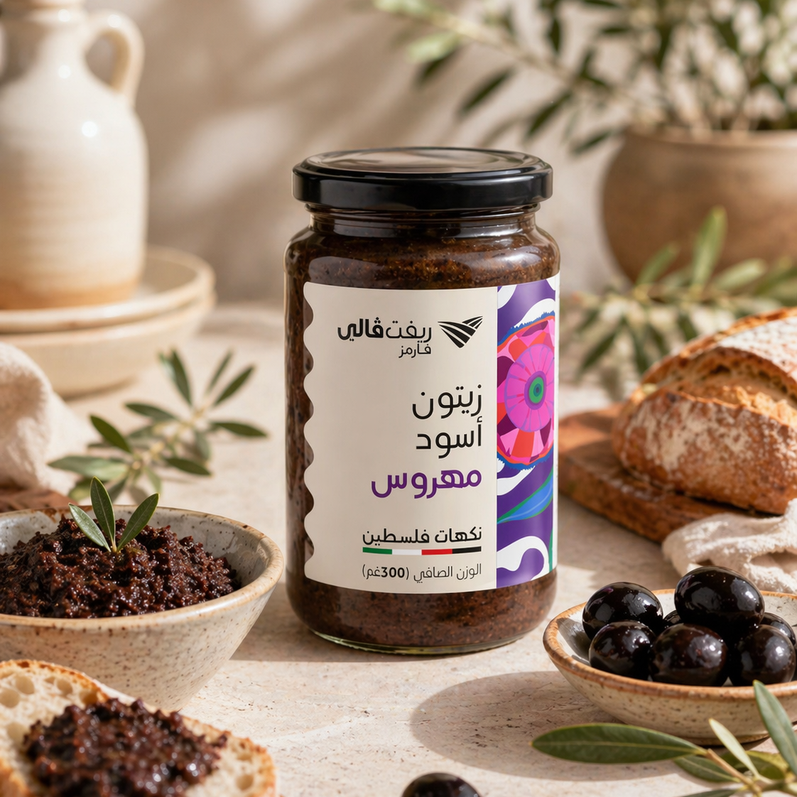 زيتون أسود مهروس (300غ)