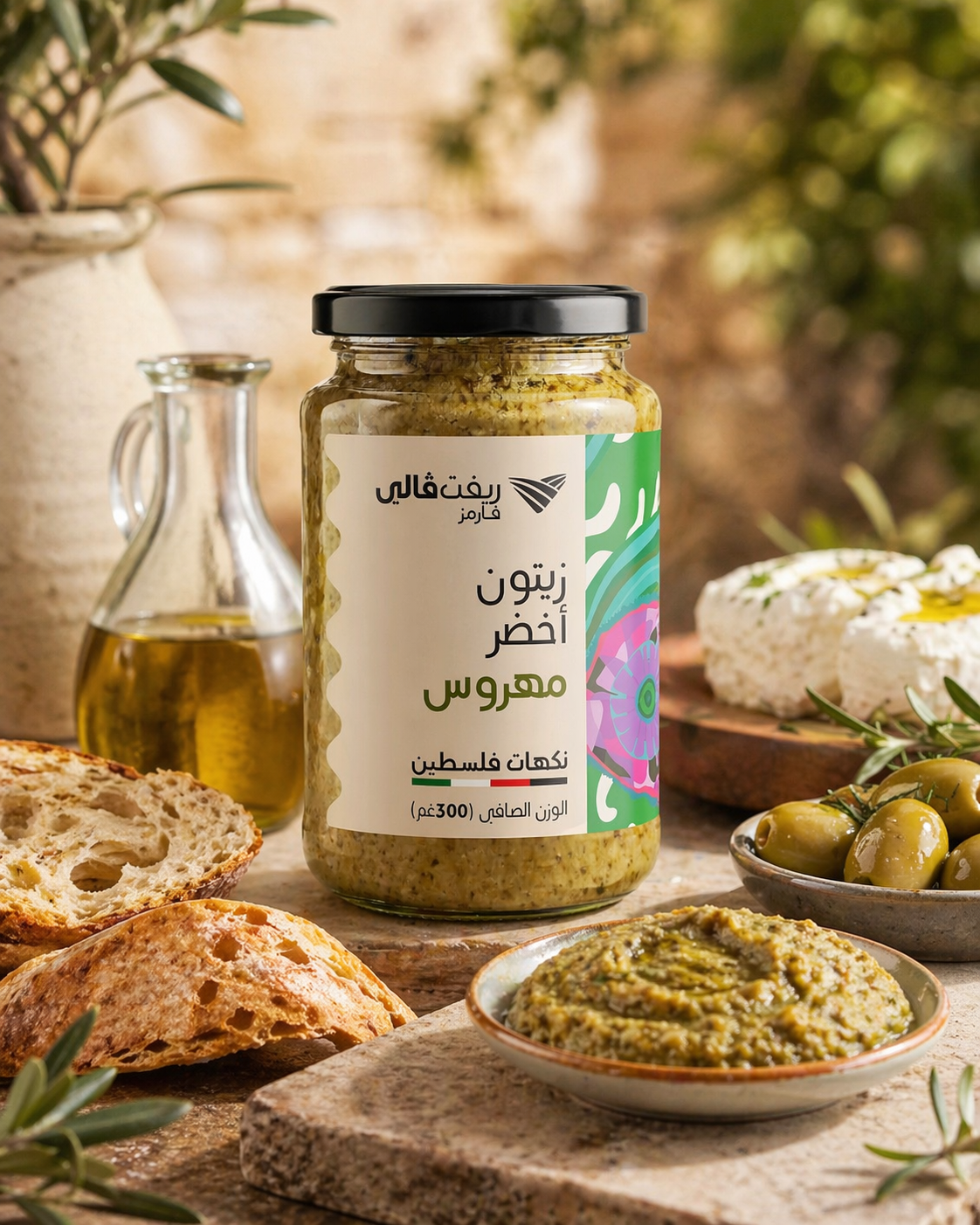 زيتون أخضر مهروس (300غ)