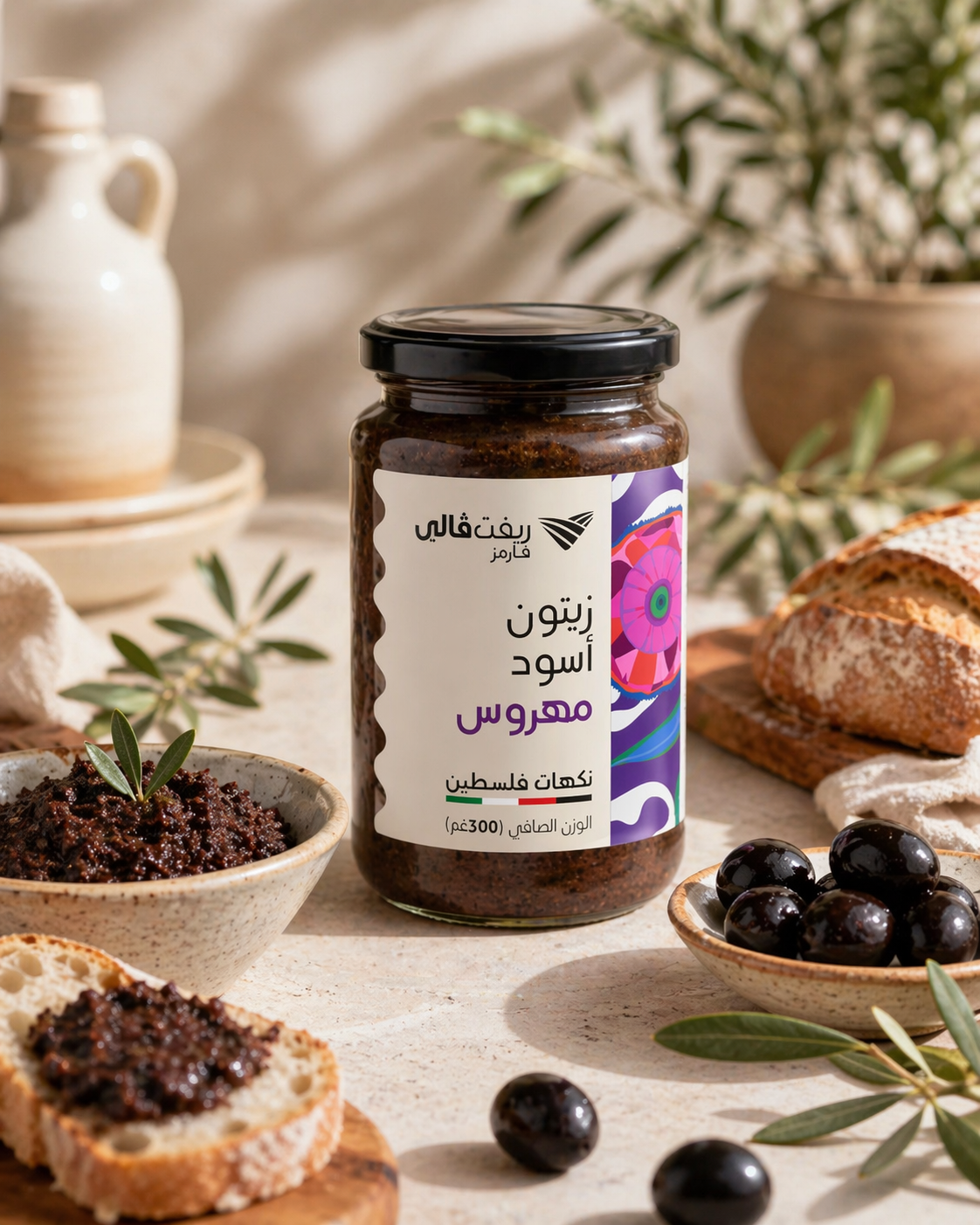 زيتون أسود مهروس (300غ)